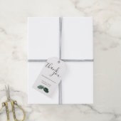 Formele Bloemen Tropisch Groen Bruiloft Gift Label Cadeaulabel (Met Touw)