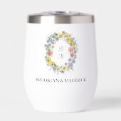Formele bloemenkam Initialen Trouwdag (Voorkant)