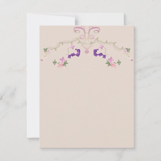 Formele bloemenslingers uitnodiging (Voorkant)