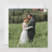 Formele bloemige monogram wapenschild trouw save the date (Achterkant)