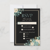 Formele bloemreactiekaart RSVP kaartje (Voorkant)