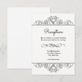 Formele bloemrijke versiering - Uitnodiging recept (Voorkant / Achterkant)