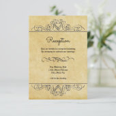 Formele bloemrijke zwierigheid - Ontvangst uitnodi Kaart (Staand voorkant)