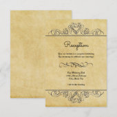 Formele bloemrijke zwierigheid - Ontvangst uitnodi Kaart (Voorkant / Achterkant)