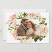 Formele blushing Roze Rosseta Foto Weddenschap Save The Date (Achterkant)