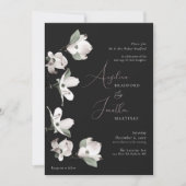 Formele botanicale uitnodiging voor Dogwood Black  (Voorkant)