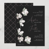 Formele botanicale uitnodiging voor Dogwood Black  (Voorkant / Achterkant)