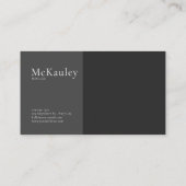 Formele Botanische Bronzen en Zwarte Klassieker Visitekaartje (Achterkant)