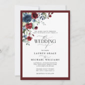 Formele Bourgogne en vlinderbloemige Waterverf in Kaart (Voorkant)