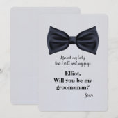 Formele Bowtie Groomsman Uitnodiging (Voorkant / Achterkant)