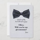 Formele Bowtie Groomsman Uitnodiging (Voorkant)