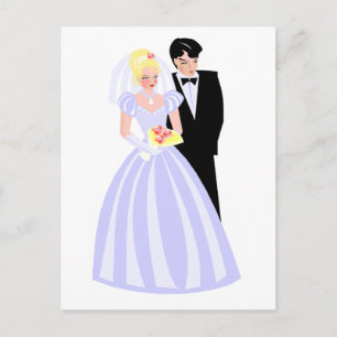 Formele bride en groom briefkaart