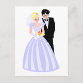 Formele bride en groom briefkaart (Voorkant)