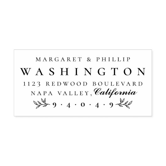 Formele Brief Getrouwd Paar Retouradres Rubberstempel (Afrduk)