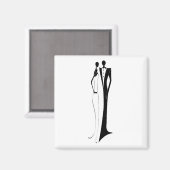 Formele bruidbruidbruinbruidbruinbruidegom sparen  magneet (Voorkant / Achterkant)