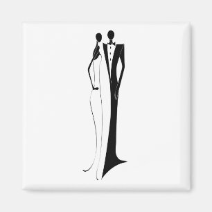 Formele bruidbruidbruinbruidbruinbruidegom sparen  magneet