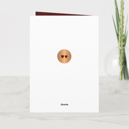 Formele bruidsgouden kerstfoto bedankkaart (Achterkant)