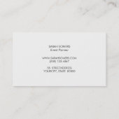Formele bruiloft Consultant White Visitekaartje (Achterkant)