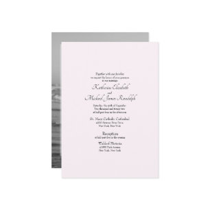 Formele bruiloft Foto Roze Geen ouders Kaart