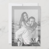 Formele bruiloft Foto Roze Geen ouders Kaart (Achterkant)