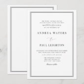 Formele bruiloft kaart (Voorkant / Achterkant)