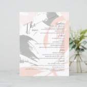 Formele bruiloft Menu Elegant (Staand voorkant)