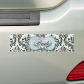 formele bruiloft met zwarte en witte vogel bumpersticker (Op auto)