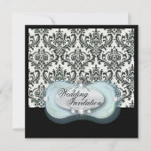 formele bruiloft met zwarte en witte vogel kaart (Voorkant)