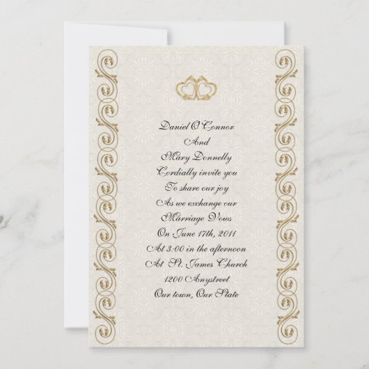 Formele bruiloft uitnodiging (Voorkant)