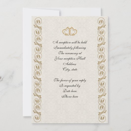 Formele bruiloft uitnodiging (Achterkant)