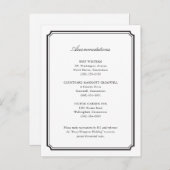 Formele bruiloft uitnodiging accommodaties Kaart (Voorkant / Achterkant)