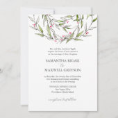 Formele bruiloft uitnodigingen botanische groen (Voorkant)