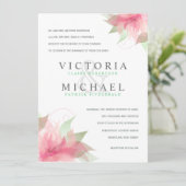 Formele bruiloft Uitnodigingen Stargazer Pink & Wh (Staand voorkant)