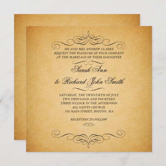  formele bruiloft Vlaanderen Kaart (Voorkant / Achterkant)