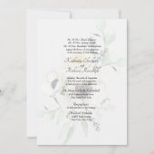 Formele bruiloft Witte Floral Uitnodigingspartners Kaart (Voorkant)