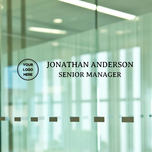 Formele Business Logo Naam Kantoor Naam Bord Deur Raamsticker