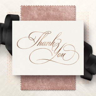Formele Calligrafie Trouw Dank Foil Kaart