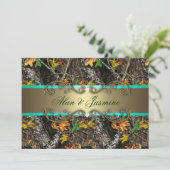 Formele Camo Wedding Invitations 5x7 Kaart (Staand voorkant)