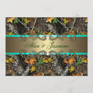 Formele Camo Wedding Invitations 5x7 Kaart