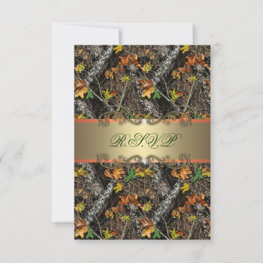 Formele Camo Wedding RSVP-kaarten RSVP Kaartje (Voorkant)