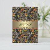 Formele Camo Wedding RSVP-kaarten RSVP Kaartje (Staand voorkant)