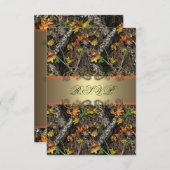 Formele Camo Wedding RSVP-kaarten RSVP Kaartje (Voorkant / Achterkant)
