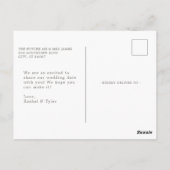 Formele Captie Verloving Opslag de Datum Briefkaart (Achterkant)