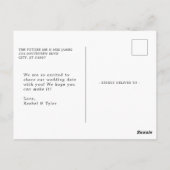 Formele Caption Engagement Save the Date Briefkaart (Achterkant)