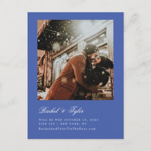 Formele Caption Engagement Save the Date Briefkaart (Voorkant)