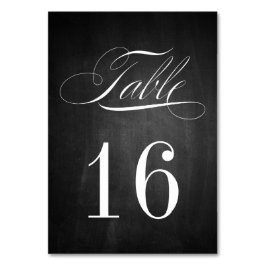 Formele Chalkboard Table Number Kaart