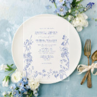 Formele Chinoiserie Blauw Victoriaans Bloemenbruil