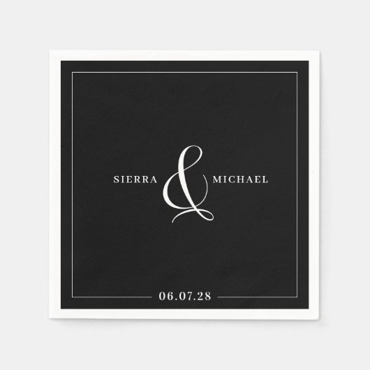 Formele Classic Gepersonaliseerd Jubileum of Bruil Servet (Voorkant)