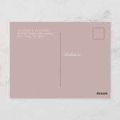 Formele Classic Roze Taupe Foto Opslaan De Datum Briefkaart (Achterkant)
