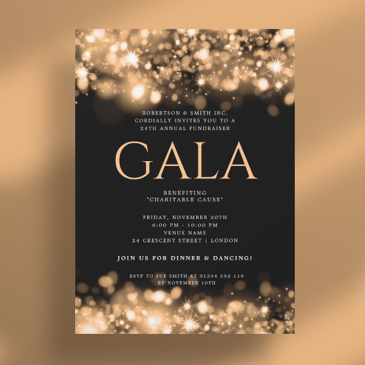 Formele collectieve Gala Ball Gold Mousserende Lic Kaart